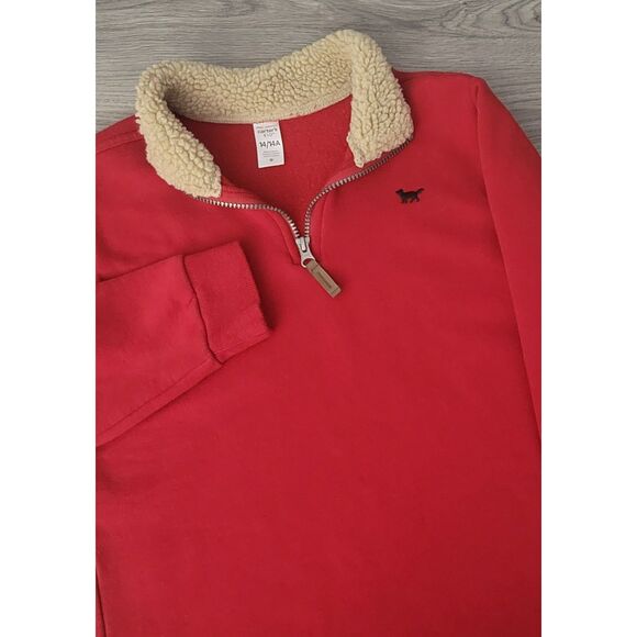 Carters Kid Boys‎ 14/14A Red Quarter Zip Fleece Pullover - Picture 1 of 10